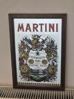 Martini reclamespiegel - Reclamebord - spiegel, hout, Antiek en Kunst, Antiek | Wandborden en Tegels