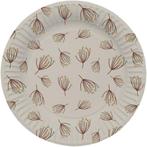 Bloemen Borden Gekleurd 23cm 8st, Verzenden, Nieuw