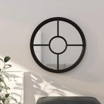 vidaXL Spiegel rond 60x4 cm ijzer zwart, Huis en Inrichting, Woonaccessoires | Spiegels, Verzenden, Nieuw
