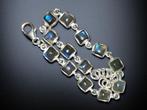 Armband van blauwe labradoriet en 925 sterling zilver.