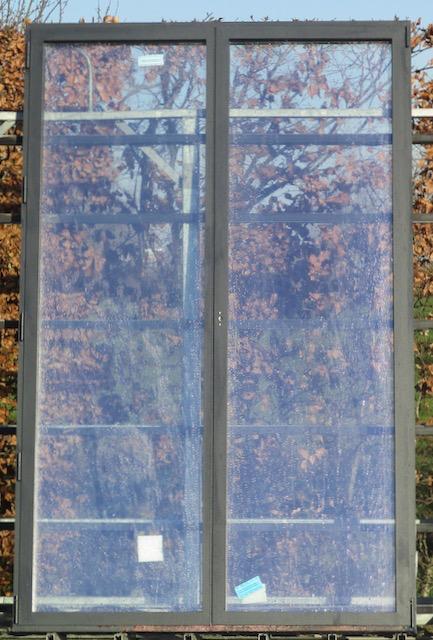 aluminium terrasraam , raam , chassis 145 x 229 zwartgrijs, Doe-het-zelf en Bouw, Raamkozijnen en Schuifdeuren, Inclusief glas