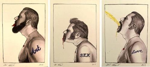 Jan Fabre - ART-SEX-LOVE, Antiquités & Art, Art | Lithographies & Sérigraphies, Envoi