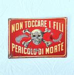 Elektrisch gevaar - Emaille bord - Metaal