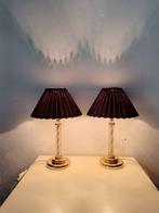 Lampe de table (2) - Paire de lampes de table à colonne avec, Antiquités & Art