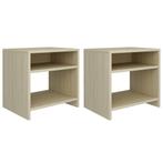 vidaXL Nachtkastjes 2 st 40x30x40 cm bewerkt hout sonoma, Huis en Inrichting, Slaapkamer | Nachtkastjes, Verzenden, Nieuw
