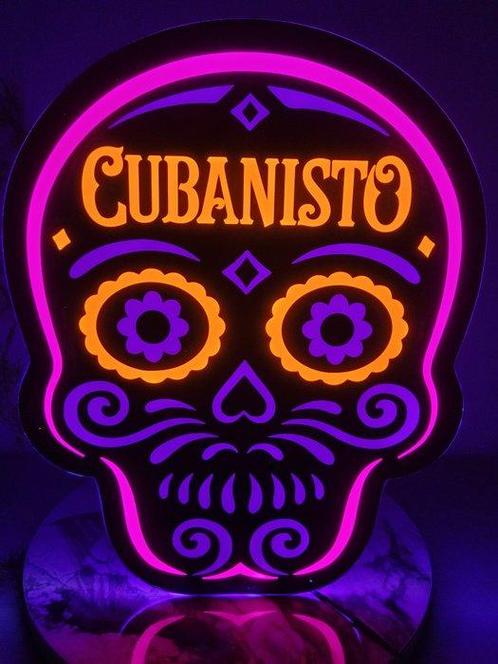 Panneau - Rhum Cubanista, Enseigne Au Néon, 1990 - Lampe en, Antiek en Kunst, Antiek | Wandborden en Tegels