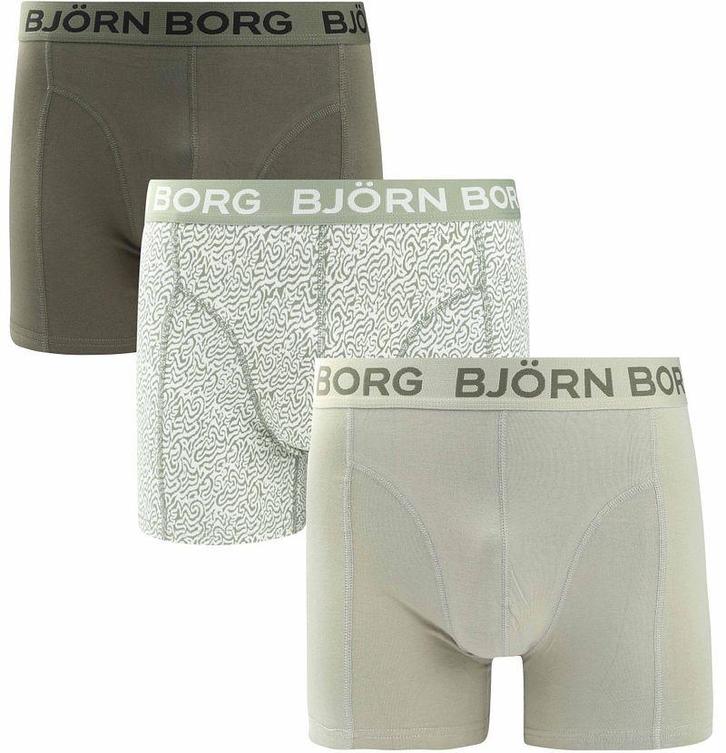 Bjorn Borg Boxers 3Pack Stretch Groen maat M Heren, Kleding | Heren, Ondergoed, Boxer, Verzenden