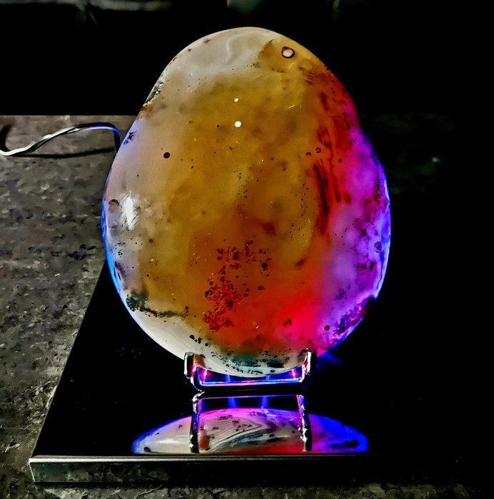 Agaat agaat met mangaan - Hoogte: 120 mm - Breedte: 100 mm-, Antiek en Kunst, Curiosa en Brocante