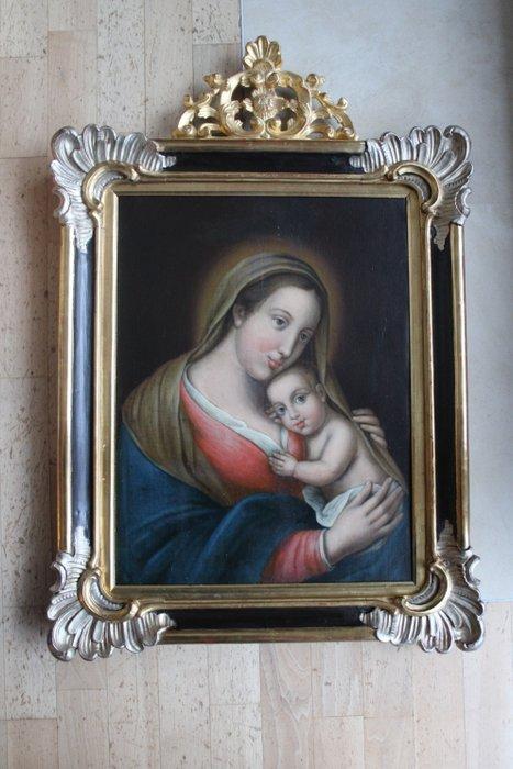 Europese school (XVIII) - Madonna mit Kind, Antiek en Kunst, Kunst | Schilderijen | Klassiek