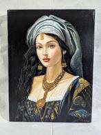 Marco Santini (XX-XXI) - Donna col turbante, Antiek en Kunst, Kunst | Schilderijen | Klassiek