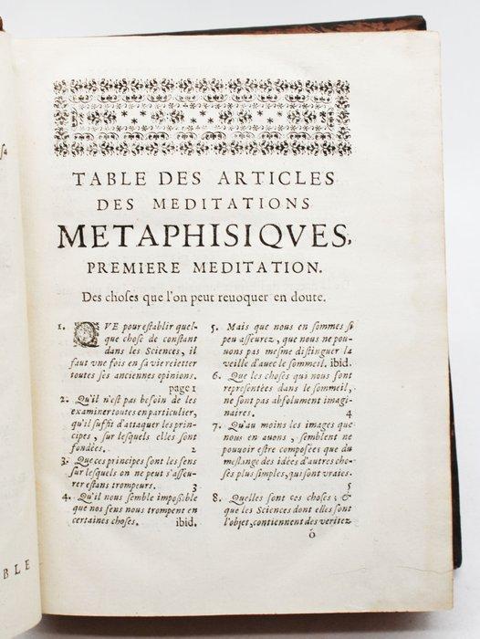 Des-Cartes - Méditations Métaphysiques - 1673, Antiek en Kunst, Antiek | Boeken en Manuscripten