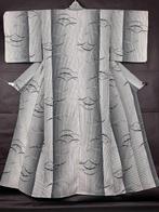 Kimono (1) - Soie - Komon avec motif feuille de bambou -