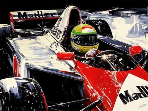 CARCANVAS_IT - Senna and his MP4 eight wonder, Verzamelen, Automerken, Motoren en Formule 1