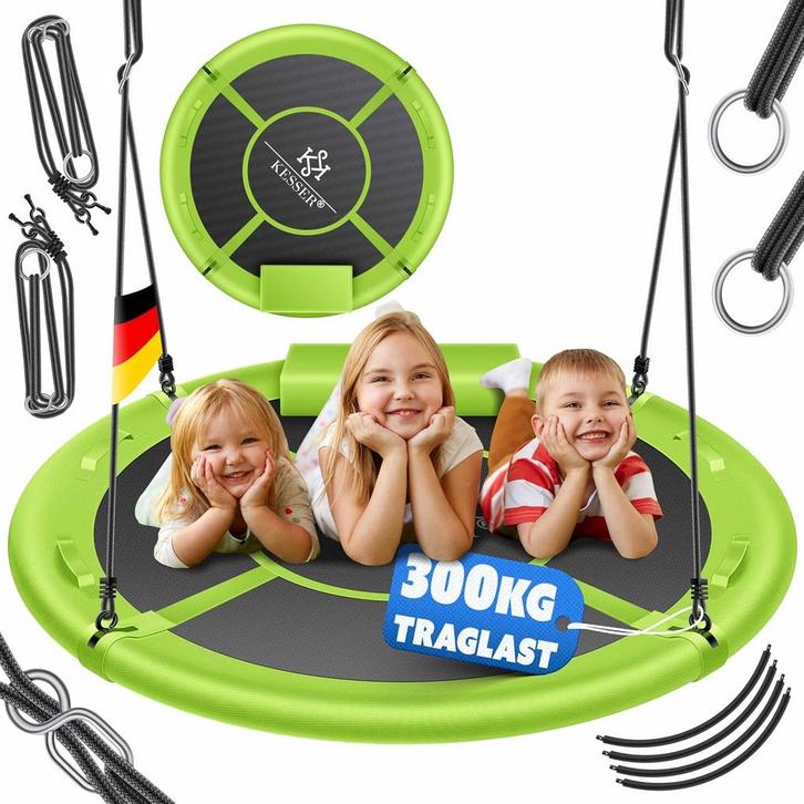 KESSER® Nestschommel, ronde schommel, diameter 120 cm, belas, Kinderen en Baby's, Speelgoed | Buiten | Speeltoestellen, Nieuw