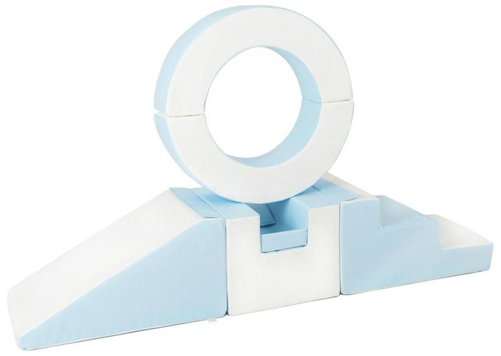 Foam blokken - met hoepel en glijbaan - 7 delig - blauw, Kinderen en Baby's, Speelgoed | Educatief en Creatief, Nieuw, Ophalen of Verzenden