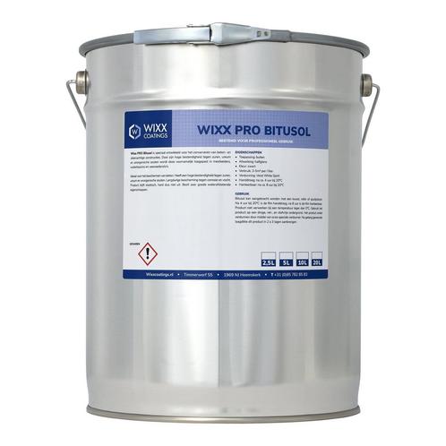 Wixx PRO Bitusol Zwart Zwart 5L, Doe-het-zelf en Bouw, Verf, Beits en Lak, Zwart, Nieuw, Verzenden