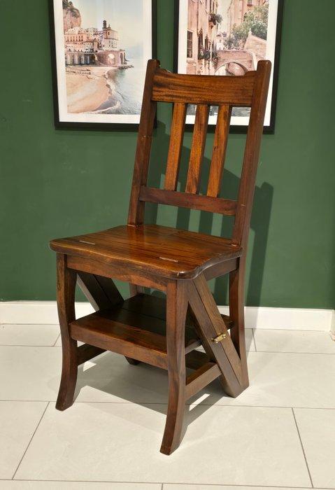 Trapje - library steps chair - Hout - Antieke ladderstoel, Antiek en Kunst, Antiek | Overige Antiek