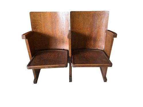 Stoel - Hout - Stel cinema stoelen, Antiek en Kunst, Kunst | Designobjecten