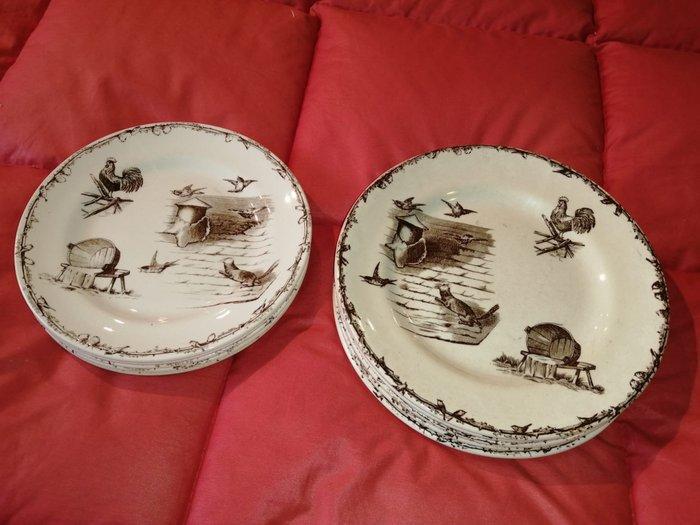 HB & Cie - Terre de Fer - Bord (12) - Service d’assiettes, Antiek en Kunst, Antiek | Glaswerk en Kristal