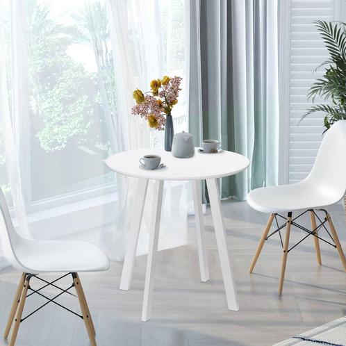 Ronde Eettafel Bijzettafel - Stijlvolle Design - Wit, Huis en Inrichting, Tafels | Eettafels, Nieuw, Ophalen of Verzenden