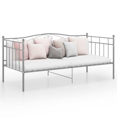 vidaXL Cadre de canapé-lit gris métal 90x200 cm, Maison & Meubles, Chambre à coucher | Lits, Neuf, Envoi