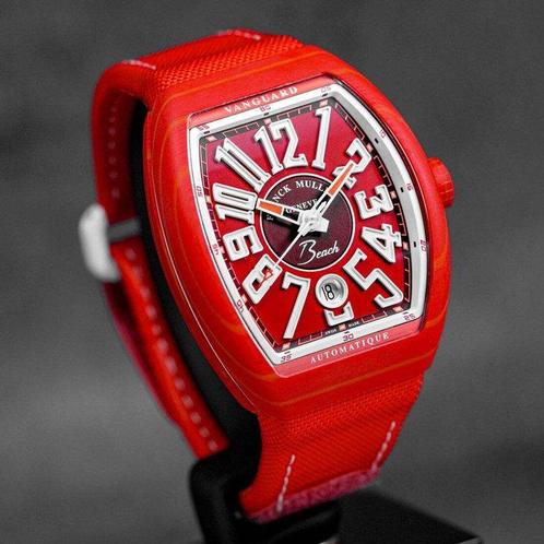 Franck Muller - Vanguard Beach 41 Red - V 45 SC DT GF RGF RG, Handtassen en Accessoires, Horloges | Heren