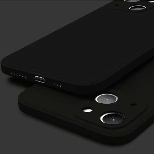 iPhone 14 Plus Square Silicone Hoesje - Zachte Matte Case, Telecommunicatie, Mobiele telefoons | Hoesjes en Screenprotectors | Apple iPhone