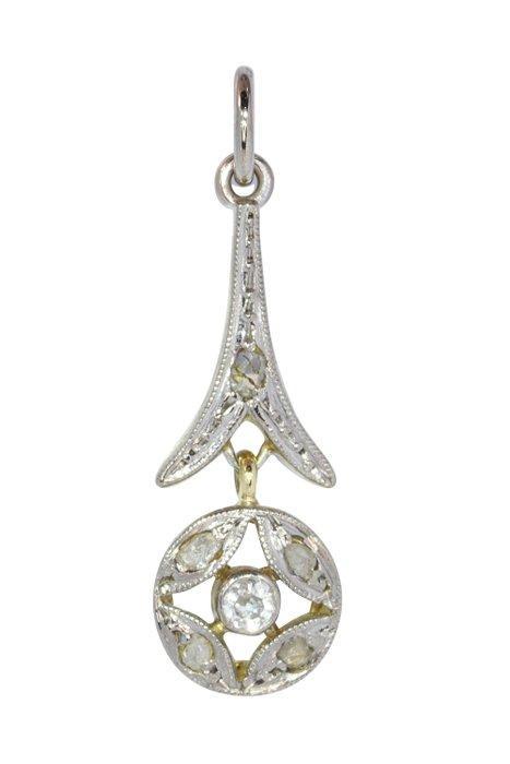 Zonder Minimumprijs - Hanger - 18 karaat Geel goud - Diamant, Handtassen en Accessoires, Antieke sieraden