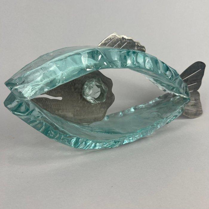 Andrzej Rafalski - Kandelaar (3) - Glas - Glasvis - met de, Antiek en Kunst, Curiosa en Brocante