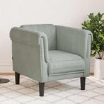 vidaXL Fauteuil fluweel lichtgrijs, Huis en Inrichting, Verzenden, Nieuw