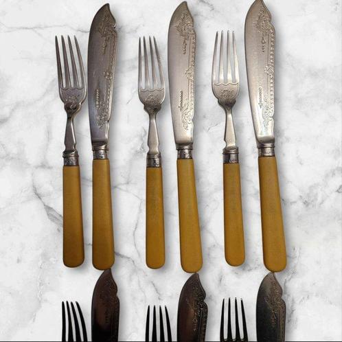 Walker and Hall - Sterling - Bestekset (12) - -Vorken en, Antiek en Kunst, Antiek | Meubels | Tafels