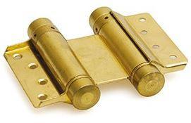 Bommer scharnier dubbelwerkend 75 mm vermessingd, Doe-het-zelf en Bouw, Hang- en Sluitwerk, Klink of Kruk, Nieuw, Overige materialen