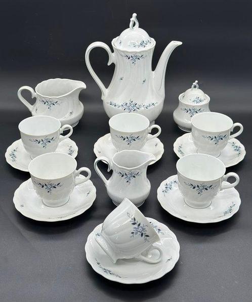 Service à café - Winterling Röslau Bavaria mit blauem, Antiek en Kunst, Antiek | Meubels | Tafels