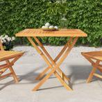 vidaXL Table pliable de jardin 85x85x76 cm Bois de teck, Jardin & Terrasse, Neuf, Verzenden