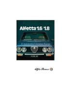 1980 ALFA ROMEO ALFETTA 1.6 / 1.8L BROCHURE NEDERLANDS, Nieuw