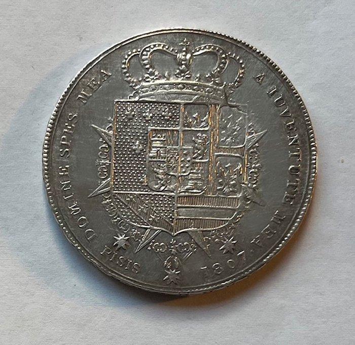 Toscane, Etruskisch Koninkrijk. Francescone 1807, Postzegels en Munten, Munten | Europa | Niet-Euromunten