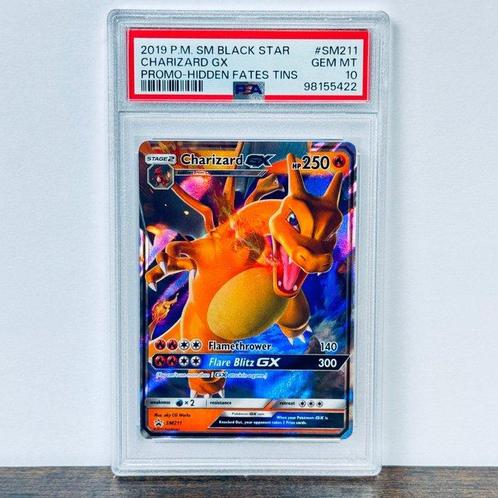 Pokémon Graded card - Charizard GX - Hidden Fates Tins, Hobby en Vrije tijd, Verzamelkaartspellen | Pokémon