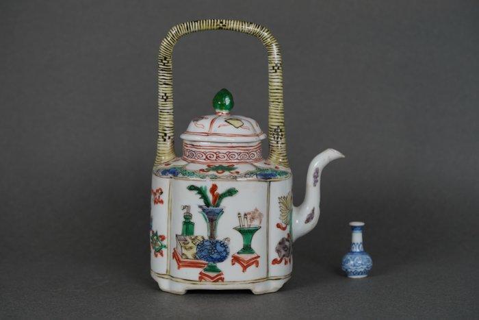 Kangxi (1662-1722) - Theepot - Grote Famille Verte Wijnpot, Antiek en Kunst, Antiek | Overige Antiek