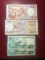 Portugal. - 2 x 20, 500 and 1000 Escudos - Various Dates, Timbres & Monnaies, Billets de banque | Europe | Billets non-euro