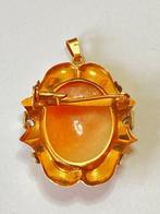 Médaillon - 18 carats Or jaune - Diamant