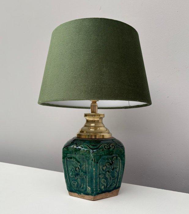 Tafellamp - Messing, Aardewerk, Antiek en Kunst, Kunst | Designobjecten