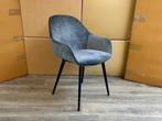 Veiling - Armstoel Cal (set van 4) Velvet - Velours - Grijs, Huis en Inrichting, Nieuw
