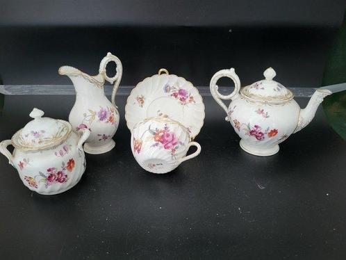 Saxe - Koffieservies - Porselein - thee egoïstische service, Antiek en Kunst, Antiek | Meubels | Tafels