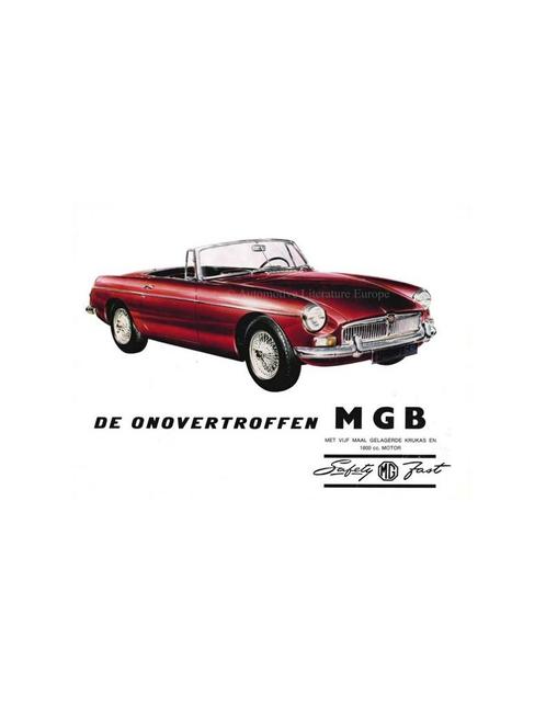 1967 MG MGB BROCHURE NEDERLANDS, Boeken, Auto's | Folders en Tijdschriften, Ophalen of Verzenden
