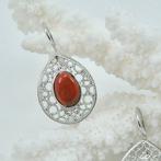 Bloedkoraal - Zilver - Oorbellen - CORALLO MEDITERRANEO