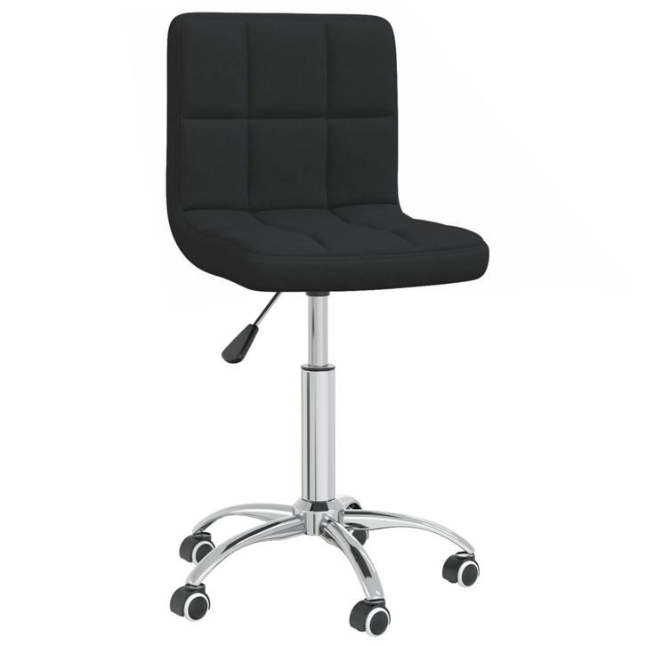 vidaXL Eetkamerstoel draaibaar stof zwart, Huis en Inrichting, Stoelen, Nieuw, Verzenden