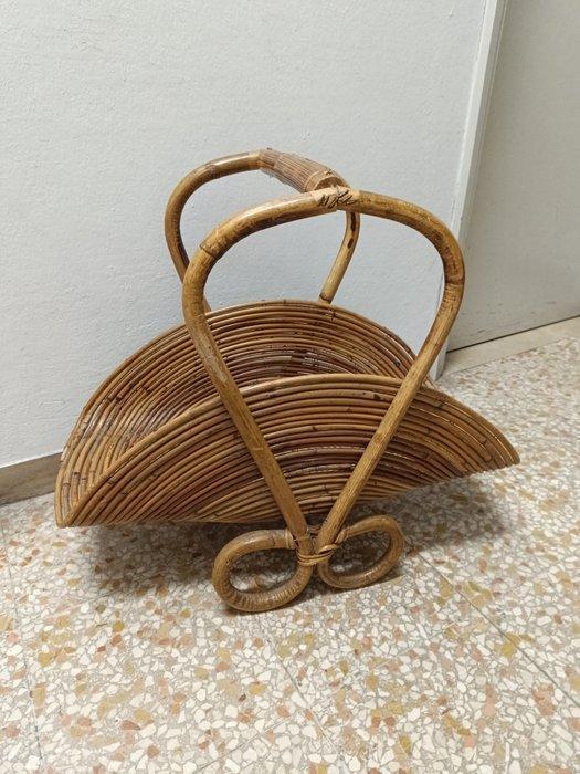 Tijdschriftenhouder - Bamboe - Rattan Vintage Design, Antiek en Kunst, Curiosa en Brocante