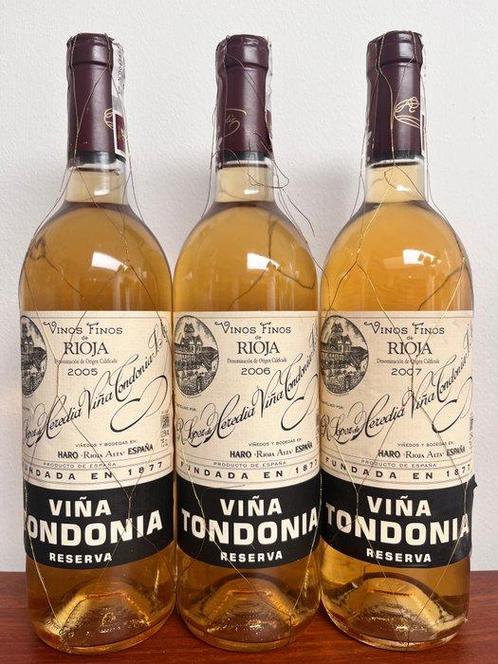 2005, 2006 & 2007 R. López de Heredia, Viña Tondonia Blanco, Verzamelen, Wijnen