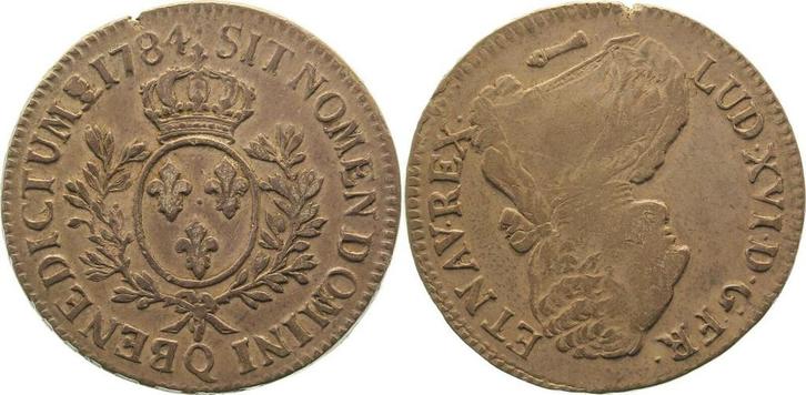 Franreich 1 Ecu 1784 Frankreich Muenzzeichen Q = Perpigna..., Postzegels en Munten, Munten | Europa | Niet-Euromunten, België