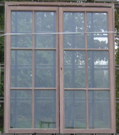 afrormosia houten terrasraam , raam , chassis 190 x 228, Doe-het-zelf en Bouw, Raamkozijnen en Schuifdeuren, Inclusief glas, Zo goed als nieuw
